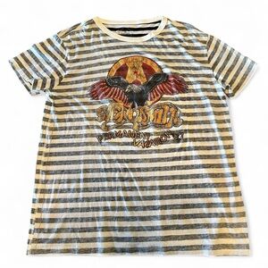 Trunk Aerosmith Men’s Permanent Vacation Striped T-Shirt Size Large